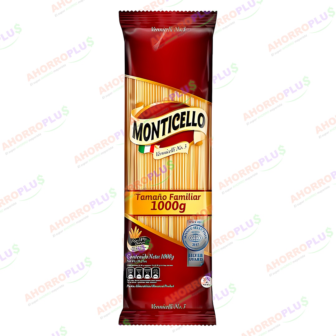 1847-MONTICELLO-VERMICELLI-N3-1000GR-CJ-24 - Mayorista AhorroPlus Mayorista AhorroPlus