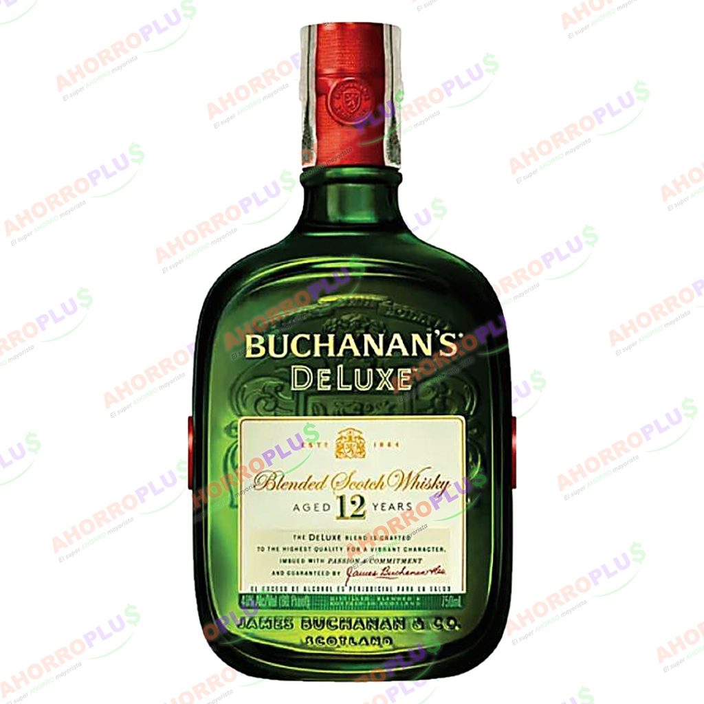WHISKY BUCHANANS 12 BOTELLA CJ12   Mayorista AhorroPlus