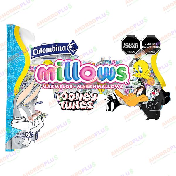 MASMELOS MILLOWS LOONEY TUNES 225GR CJ*8