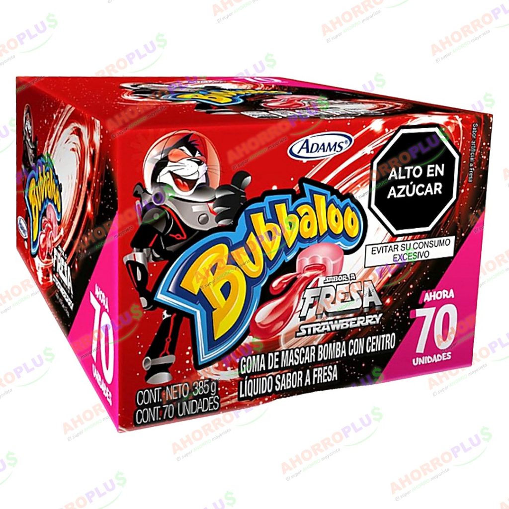 CHICLE BUBBALOO S FRESA CJ32   Mayorista AhorroPlus